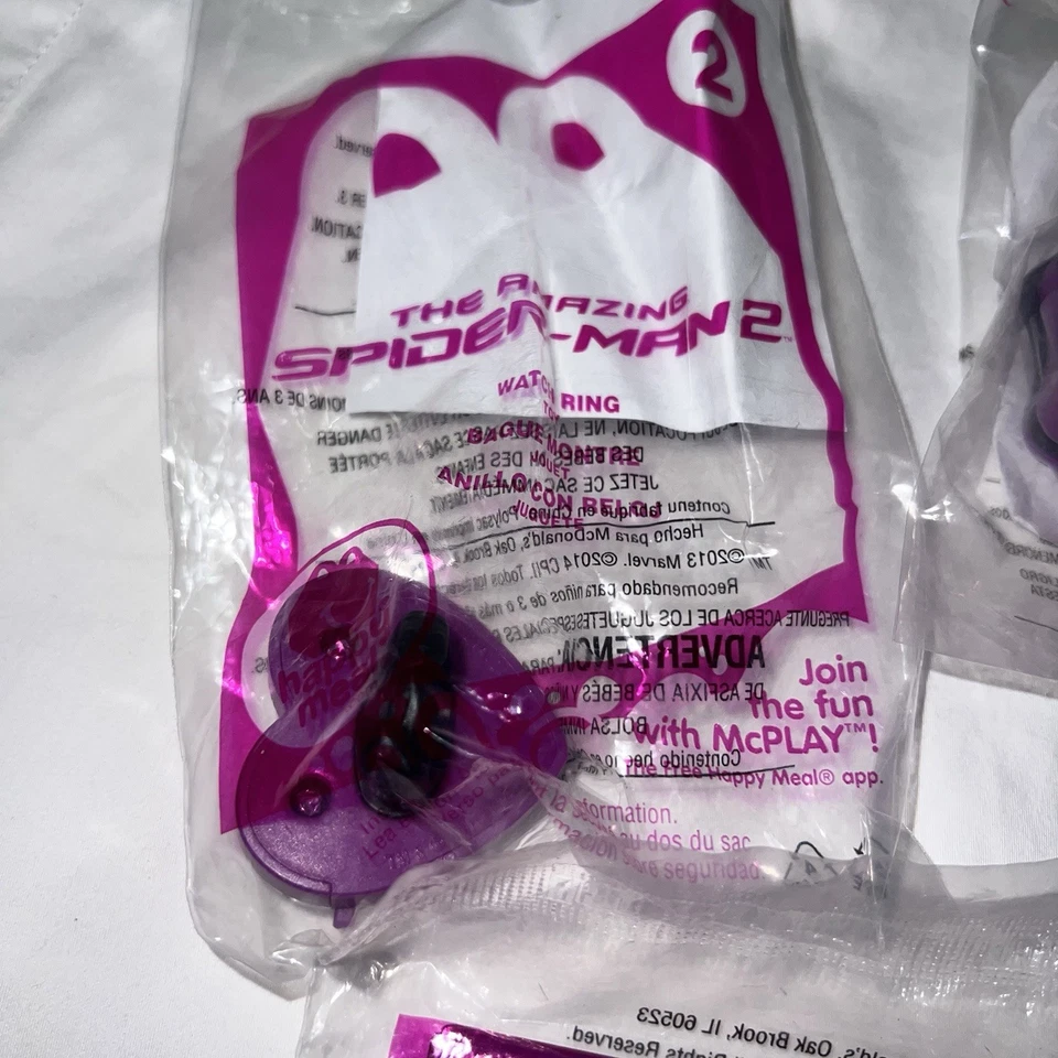 McDonalds Happy Meal toys - The Amazing Spider-Man 2 #2,3,4,6,7 Bundle Of 5 BB8 - Image 2 of 4