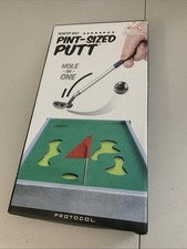 Protocol Desktop Golf Pint-Sized Putt Hole-in-One New Putter Metal Balls Flag