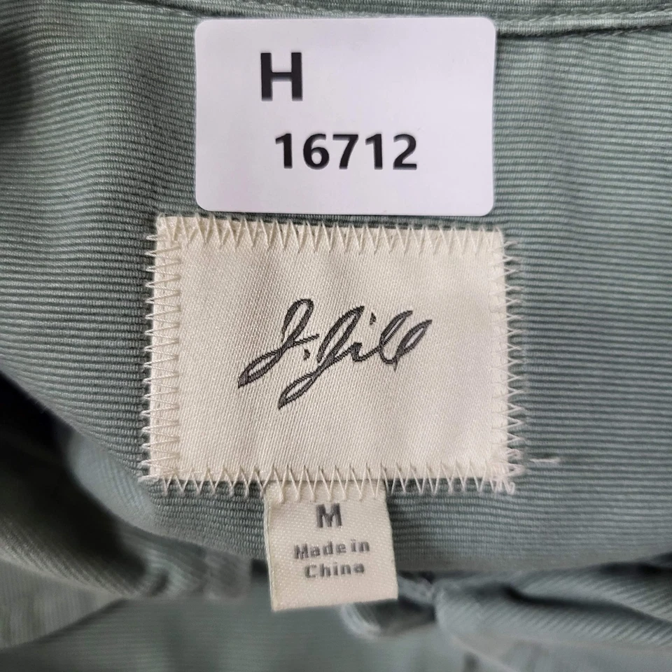 Chaqueta para mujer J. Jill M verde salvia pana utilitaria botón manga larga Foto 2 de 4