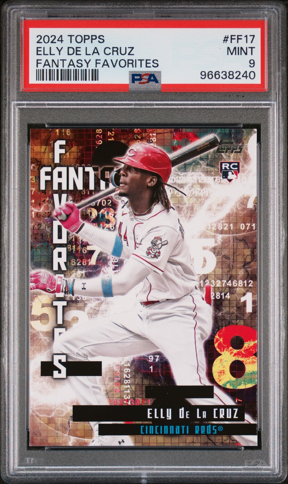 2024 Topps Fantasy Favorites Elly De La Cruz #FF17 RC PSA 9 Reds