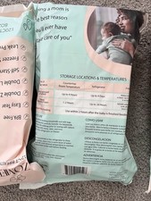 Zomee 120 Count Breast Milk Storage Bags 8oz 240mL Freezer Safe Lot of 4