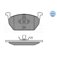 Meyle BremsbelÄGe Satz Vorderachse Passend FÜR Audi A3 Seat Leon Skoda Octavia