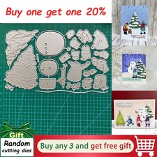 Snow Day Friends Cutting Dies Scrapbooking Album Embossing Paper Crafts Stencils