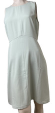 Ann Taylor Factory Women's Light Green Sleeveless Back Zip Sheath Dress 10 NWT