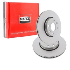2x MAPCO BREMSSCHEIBEN 258mm BELÜFTET VORNE passend für DACIA DOKKER JOGGER LODG