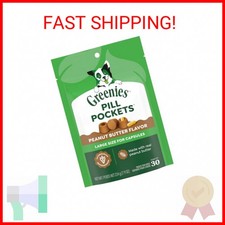 Greenies Pill Pockets for Dogs Large Size, Peanut Butter Flavor, 7.9 oz. Pouch