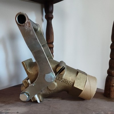Justrite 08552 2'' NPT Thread, Brass Gate Valve for Viscous Liquids, Self Closing