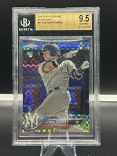 2018 Topps Chrome Gleyber Torres #31 BGS 9.5 X-Fractor Rookie Card - GEM MINT. rookie card picture