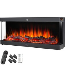 Elektrokamin Wandkamin Wandheizung 2 Heizstufen Flammeneffekt App Thermostat