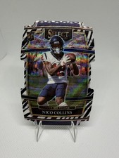 2021 Panini Select - Concourse Nico Collins 69 Zebra Prizm Die-cut Rc