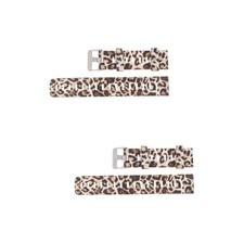  Set of 2 Uhrenband Armband Ersatz-Uhrenarmbänder Leopard Print Watch