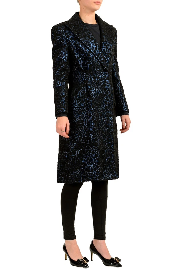 Just Cavalli Women's Jacquard Button Down Coat US 4 IT 40 - Image 2 of 4