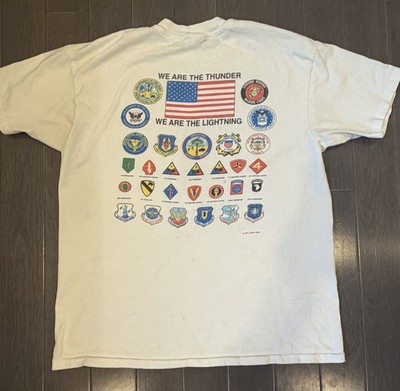 Vintage 1991 We Are The Thunder T Shirt USA Hanes Beefy T Desert Storm 