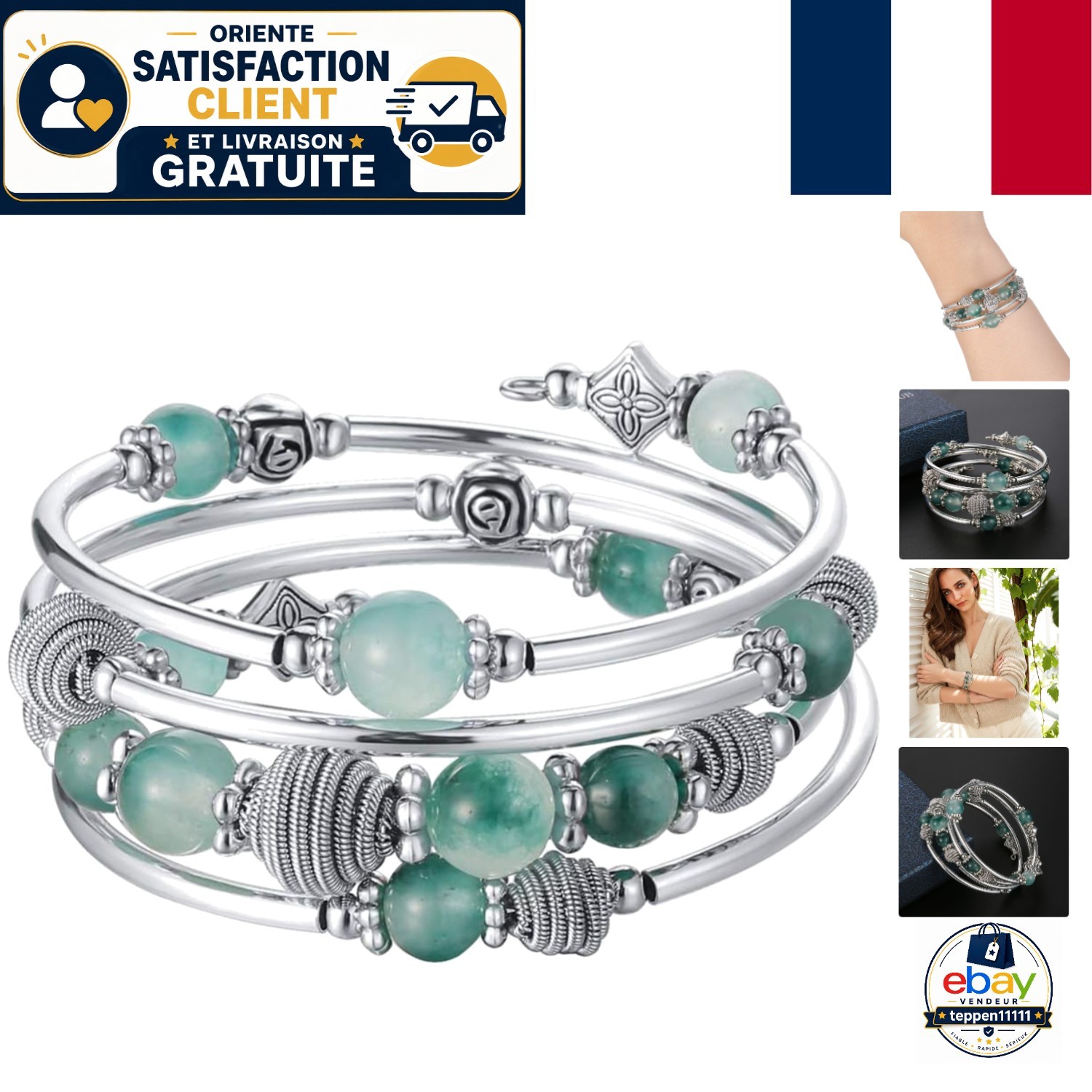 Bracelet multicouches perles écologiques pour sublimer vos tenues d'été en famille