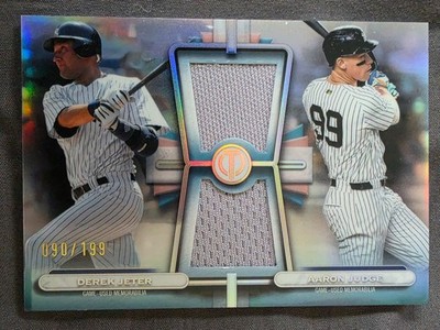 2026 Topps Tribute Derek Jeter Aaron Judge Dual Relics 90/199 DR-JJ Yankees