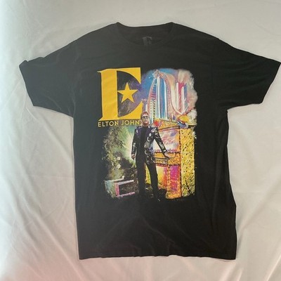 Elton John Yellow Brick Road 2022 T Shirt Mens Large Black Farewell Tour