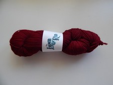 THE LAMB & KID KIDDO HAND DYED YARN MERINO NYLON-  1 SKEIN  437 YDS CRANBERRIES