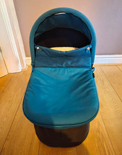 Baby Jogger Deluxe Pram Hard Carrycot with Canopy & Adapters Blue/Black/White