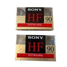 2 Sony HF 90 Min Blank Cassette Tapes Type I Sealed New Hi-Fi Audio