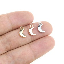 20pc 11x7mm Antique Silver Crescent Moon Charms Pendant DIY Necklace Jewelry