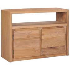 Bois de Teck Massif Buffet Armoire à Vin Commode Meuble de Rangement vidaXL
