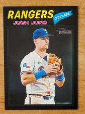 2026 Topps Heritage Josh Jung #191 True Black /50 SSP Texas Rangers