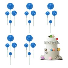 20Pcs Foam Balloons, Cupcake Insert Cake Toppers Cakes Decoration, Navy Blue