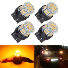 4PCS LED Bulb Turn Signal Light 12V-24V Super Bright 7440 T20 7443 Amber Yellow