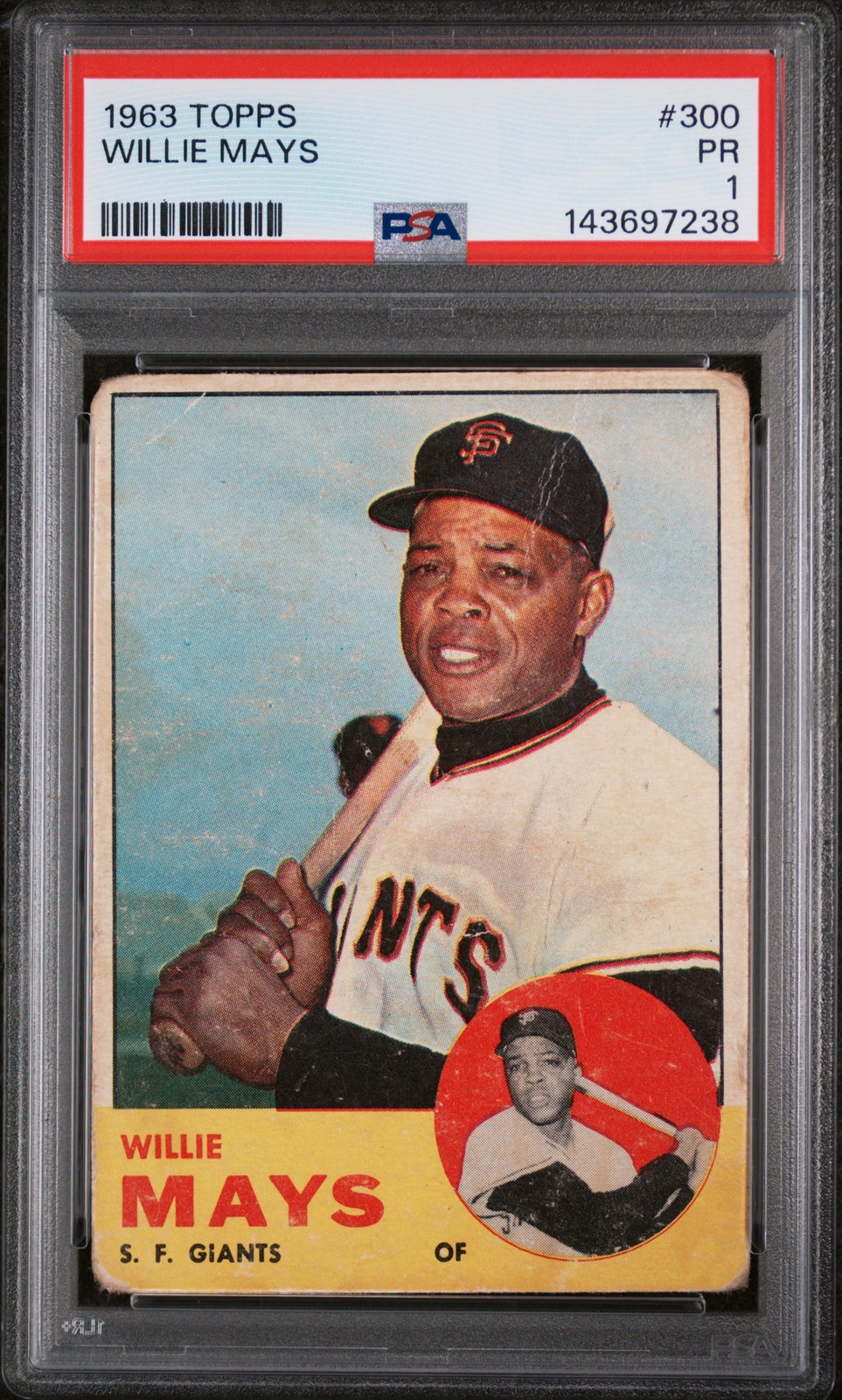 1963 TOPPS #300 WILLIE MAYS PSA 1