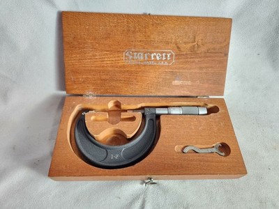 Brown & Sharpe Blade Micrometer 1-2'' Range .001'' Resolution In Starrett Box 