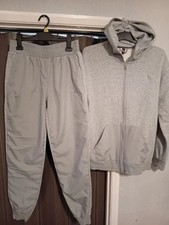 Image of Adidas Tracksuit Grey 15-16Y New Zipped Hoodie Joggers
