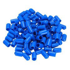 100pcs Rubber End Caps 8.5mm ID Round Tube Bolt Cap Cover Blue