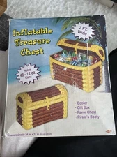 Cool Vintage Beistle Inflatable Treasure Chest Cooler 17" x 24" 50988 New In Box