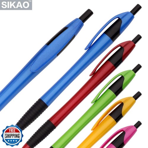 Sikao Pens Bulk, 60 Pack Gripped Slimster Ballpoint Pens Black In - Picture 4 of 5