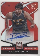 2014 Panini Elite Rookie Status Red Die-Cut 25/49 Travis Swanson #192 Auto 0f6