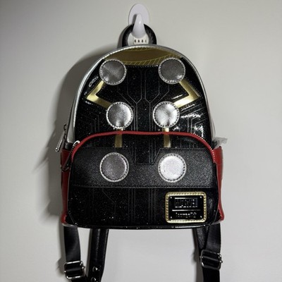 NEW Loungefly Marvel Shine Thor Cosplay Mini Backpack Bag Metallic Glitter