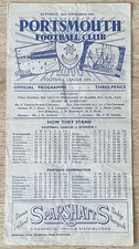 Portsmouth v Tottenham Hotspur Division 1 Match Programme 24.11.1951