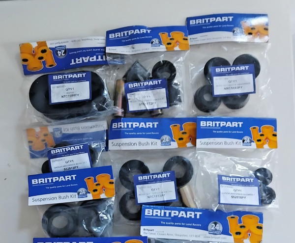 Colección de nuevos casquillos de poliuretano Britpart Range Rover clásicos negros 86-95
