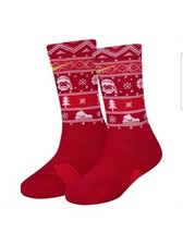 NWT Nike Elite Youth 10c-3Y Basketball Christmas Holiday Red/White Crew Socks