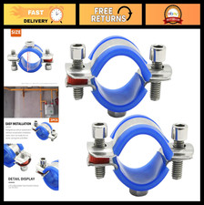 Adjustable Stainless Steel Pipe Bracket Clamp - 2 Pcs Wall/Ceiling Mount Hanger