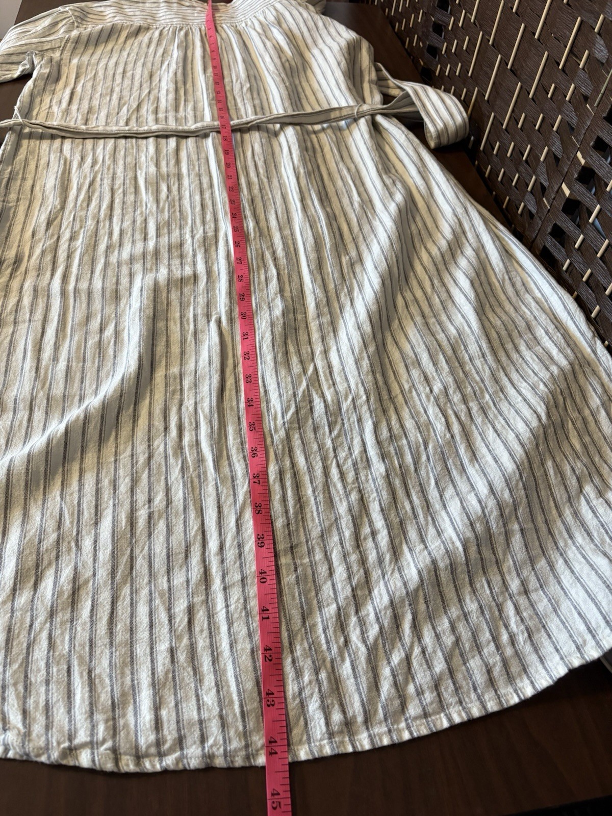 GAP Linen Blend Full Button Front Shirtdress Slee… - image 11