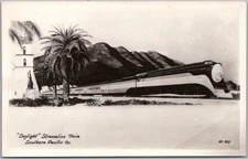 1940s SOUTHERN PACIFIC RAILROAD Photo RPPC Postcard "Daylight Streamline Train"
