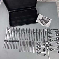 70-Piece Stainless Steel Cutlery Canteen Set - Service for 12 Black Case