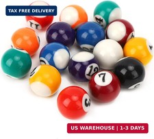 16PCS Mini Billiard Balls Set, 2.5cm/0.98inch Mini Pool Ball Set, Resin Children
