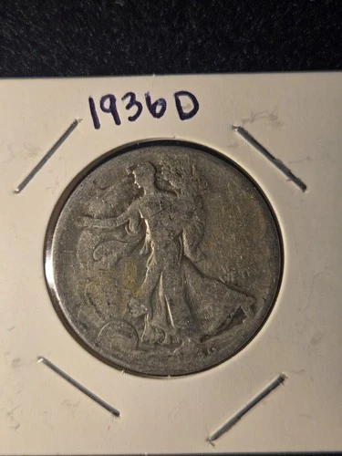 1936-D Walking Liberty Half Dollar 50C.