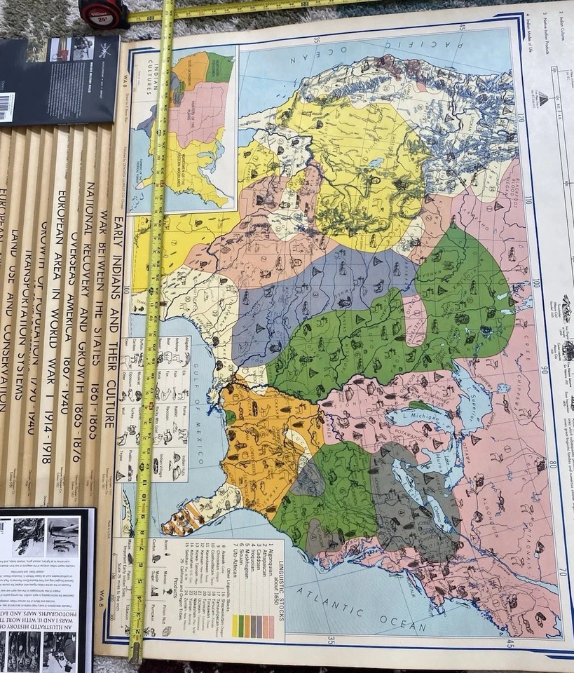 Denoyer Geppert Mapas Vintage 13 Mapas Diferentes - América - Europa - Mundo Foto 2 de 4