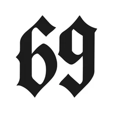 Lucky number 69 Vinyl Decal Car Window Laptop Lucky Number Sticker