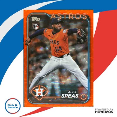 2024 Topps Update Alex Speas Orange Crackle Foilboard 137/299 RC Houston Astros