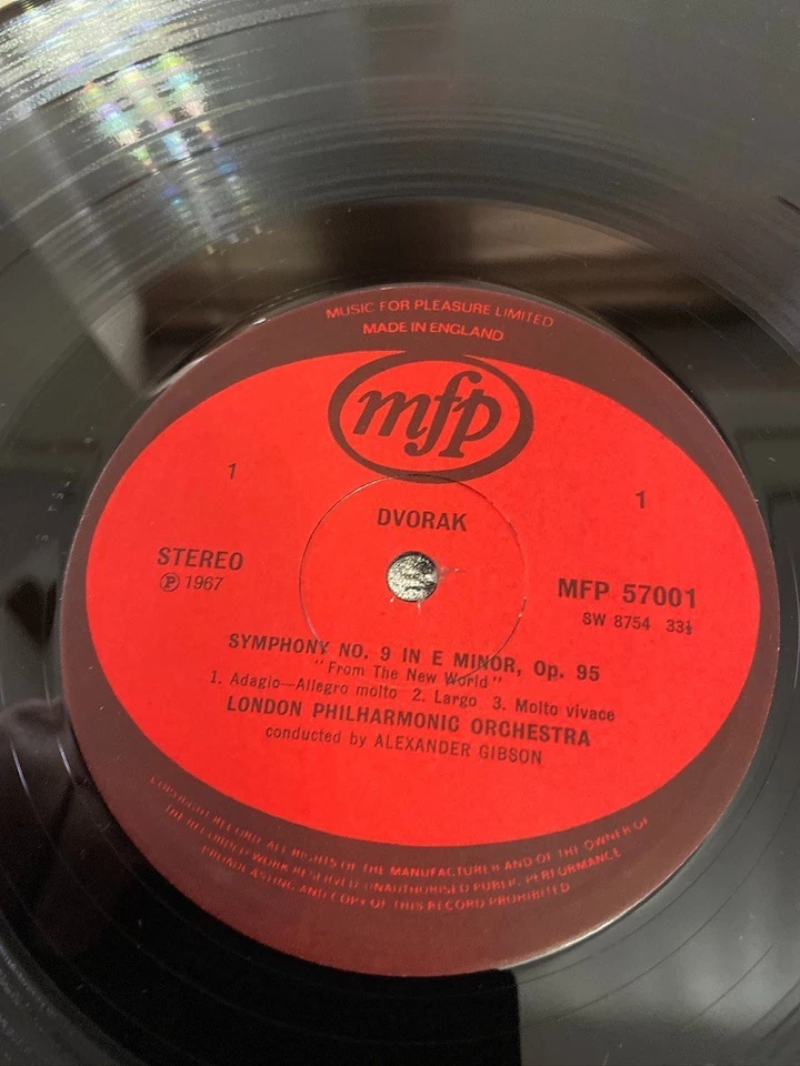 Carnival Overture Dvorak New World Symphony Vinyl LP MFP 57001 VG+ - Image 3 of 4