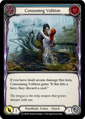 LP FAB Consuming Volition (Blue) - Rainbow Foil - Unlimited Edition Lightly Play